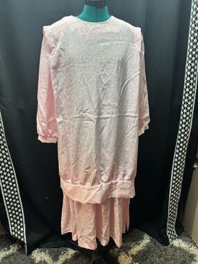 Women's Long Sleeve Pink Jacquard Dress